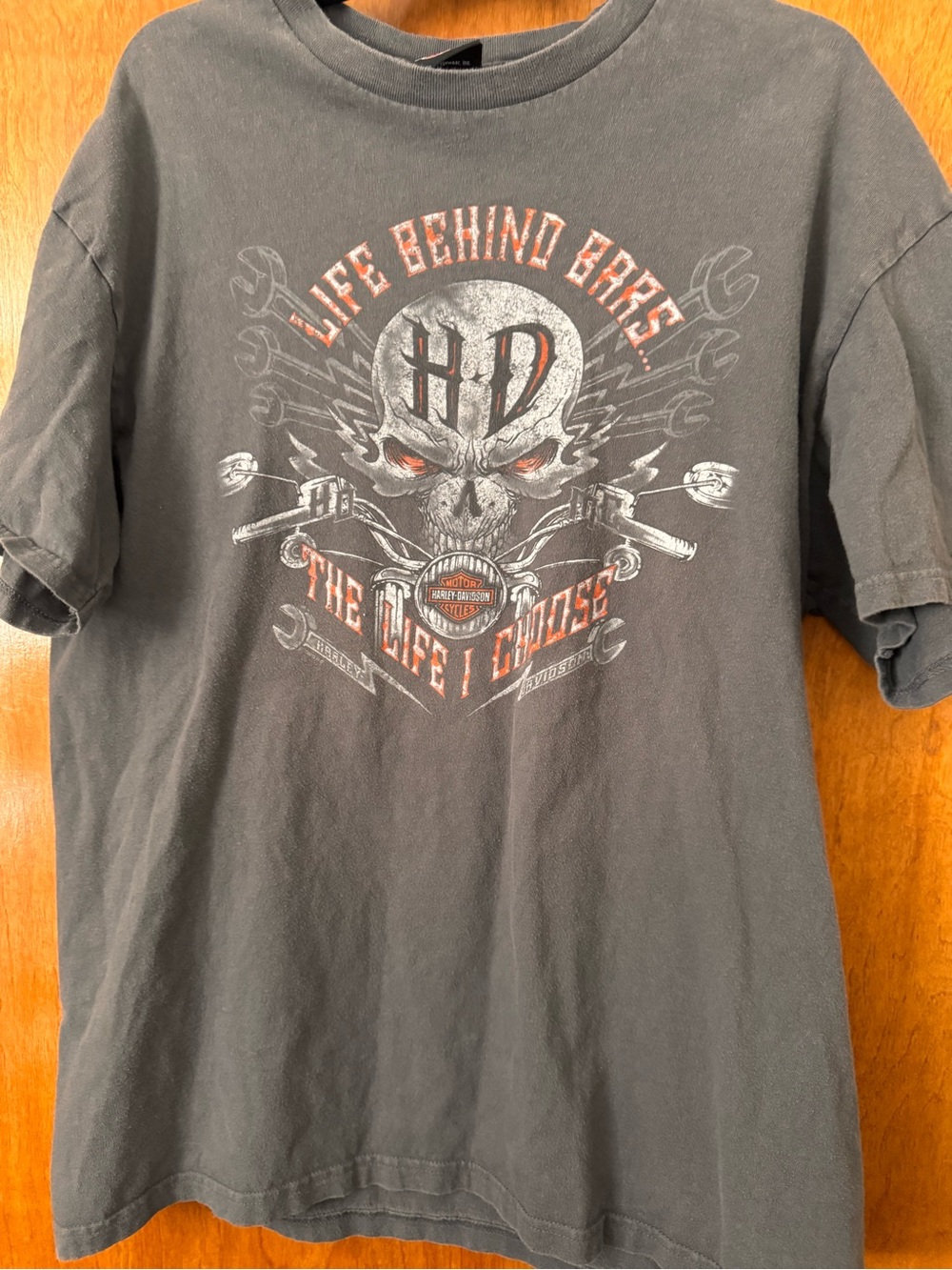 Harley-Davidson T-shirt XL Scottsdale, AZ Grey Life Behind Bars The Life I Chose